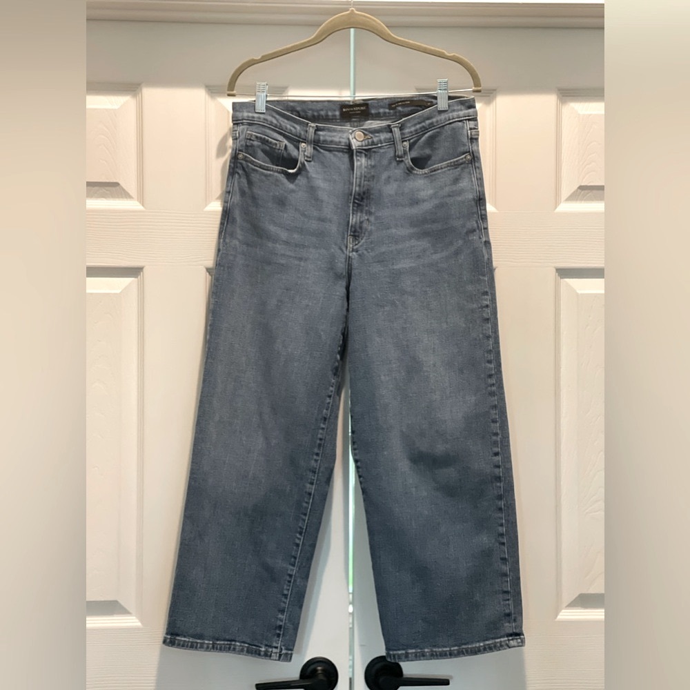 Banana Republic High Rise Wide Leg Crop Jeans - size 31, medium wash